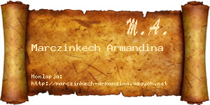 Marczinkech Armandina névjegykártya